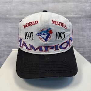 Toronto Blue Jays Hat Mens Snapback White Vtg 1993 World Series Champs Wrap